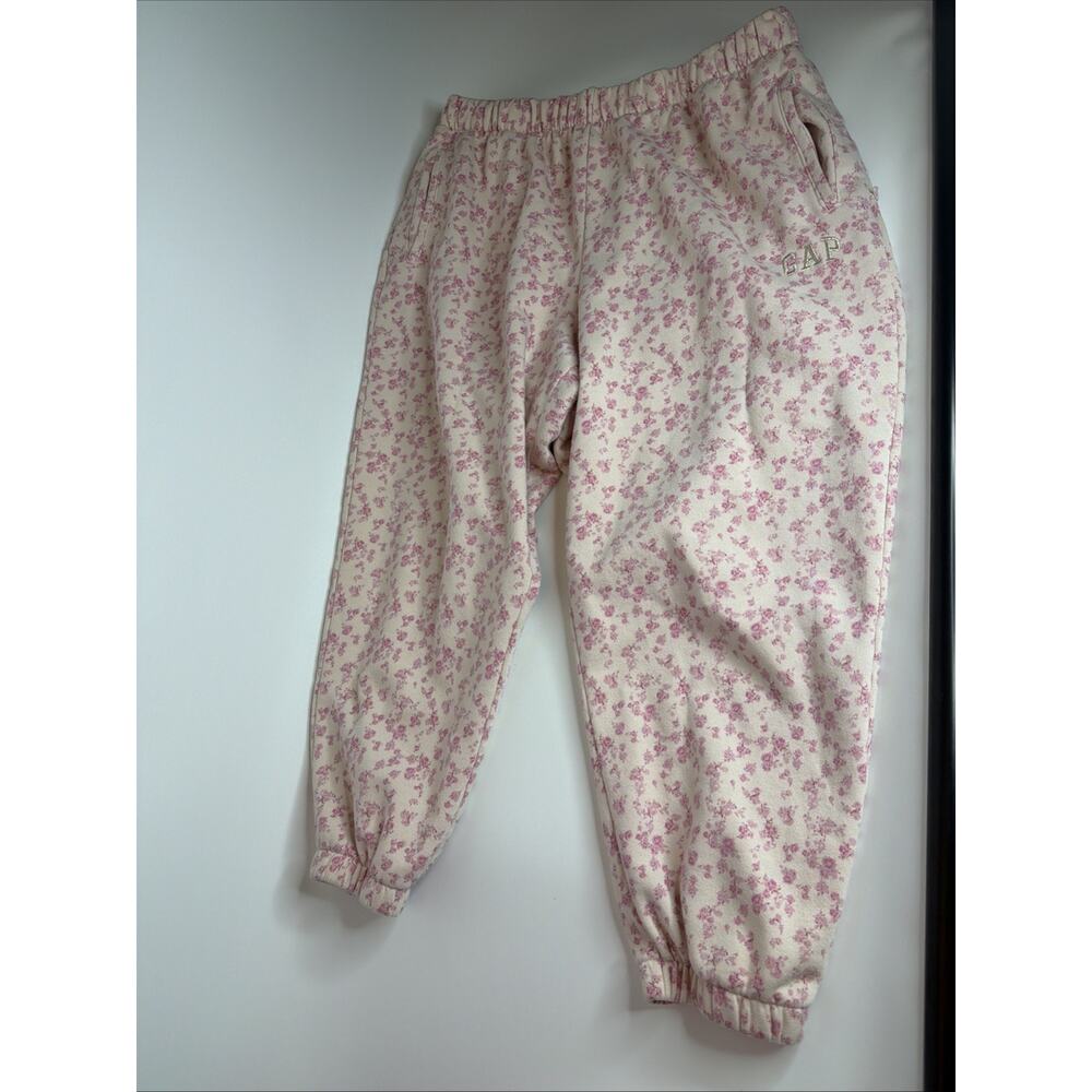 Gap x LoveShackFancy Pink Floral High Rise Sweatpants joggers Womens XXL - Picture 2 of 12